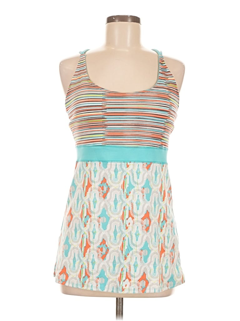 Pre-owned Soybu Tank Top Teal Halter Neckline Tops In Blue