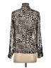 Hale Bob Animal Print Silver Long Sleeve Blouse Size XS - photo 2