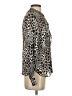 Hale Bob Animal Print Silver Long Sleeve Blouse Size XS - photo 4
