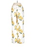 LPA Floral Yellow Casual Pants Size S - photo 2