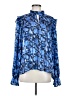 French Connection 100% Polyester Blue Long Sleeve Blouse Size 8 - photo 1