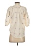 Dylan 100% Cotton Ivory 3/4 Sleeve Blouse Size XS - photo 2