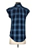 Vans Plaid Blue Short Sleeve Blouse Size XS - photo 2