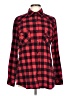 Matchstick 100% Cotton Plaid Red Long Sleeve Button-Down Shirt Size L - photo 1
