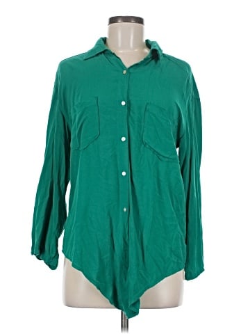 Max Studio 3/4 Sleeve Button-Down Shirt (view 1)