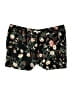 Pink Rose Floral Black Shorts Size XL - photo 1