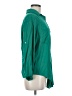 Max Studio 100% Rayon Green 3/4 Sleeve Button-Down Shirt Size M - photo 4