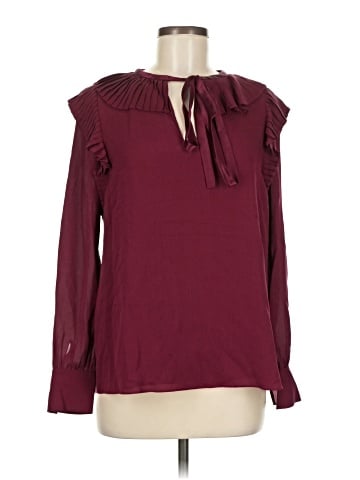 Tory Burch Long Sleeve Silk Top (view 1)