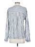 Rails Stripes Blue Long Sleeve Blouse Size S - photo 2