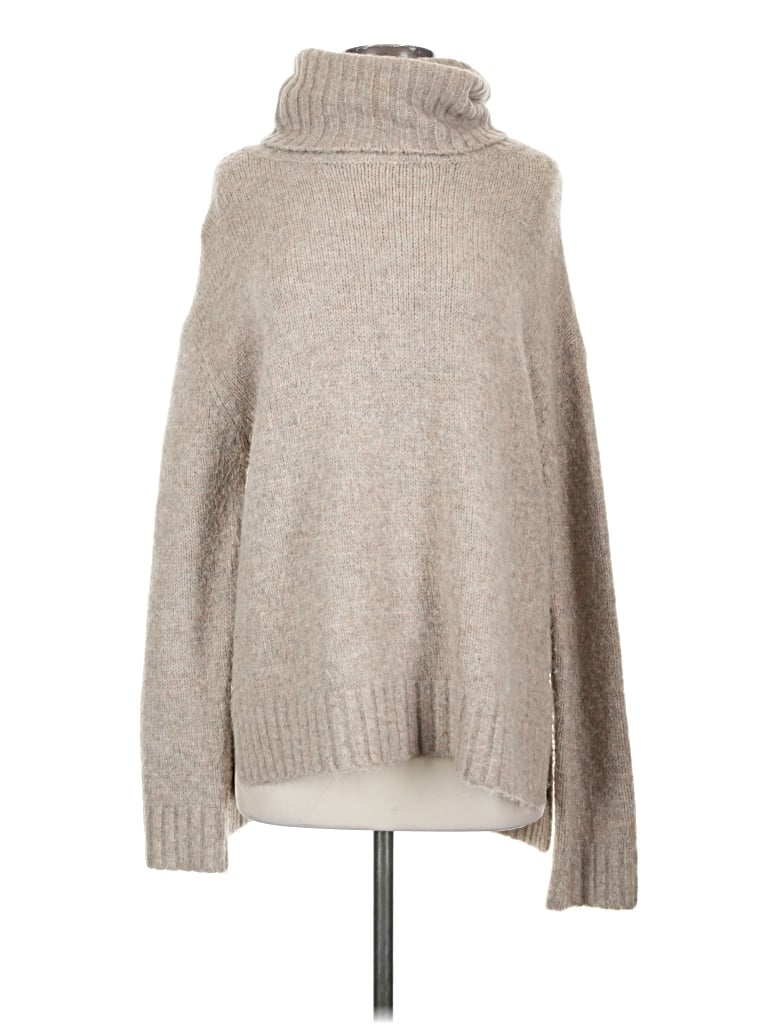 Pre-owned Olivaceous Turtleneck Sweater In Brown