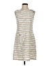 Papillon Stripes Gray Tan Casual Dress Size S (estimated) - photo 1