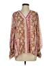 Entro 100% Polyester Paisley Pink Long Sleeve Blouse Size S - photo 1