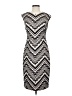 Vince Camuto Chevron-herringbone Silver Cocktail Dress Size 2 - photo 1