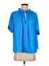 T Tahari 100% Polyester Blue Short Sleeve Blouse Size S - photo 1