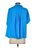 T Tahari 100% Polyester Blue Short Sleeve Blouse Size S - photo 2