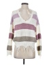 Polly & Esther Stripes Purple Pullover Sweater Size S - photo 1