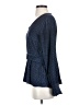 Ann Taylor 100% Polyester Blue Long Sleeve Blouse Size 2 - photo 5