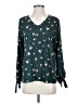Papermoon 100% Polyester Teal Long Sleeve Blouse Size S - photo 1