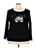 Karen Scott 100% Cotton Black Pullover Sweater Size 3X - photo 1