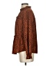 Solutions Animal Print Brown Long Sleeve Blouse Size S - photo 5