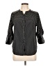 Collective Concepts 100% Polyester Polka Dots Black 3/4 Sleeve Blouse Size L - photo 1