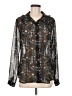 CAbi Floral Black Long Sleeve Blouse Size M - photo 1