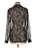 CAbi Floral Black Long Sleeve Blouse Size M - photo 2