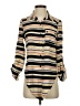 Timing 100% Polyester Stripes Black 3/4 Sleeve Blouse Size S - photo 1
