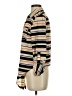 Timing 100% Polyester Stripes Black 3/4 Sleeve Blouse Size S - photo 5
