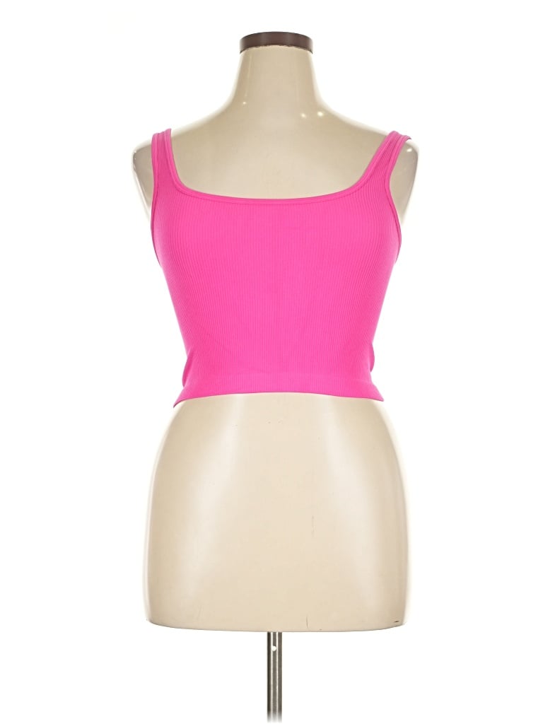 Pre-owned Oqq Tank Top Pink Strapless Neckline Tops