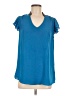 HD in Paris 100% Polyester Blue Short Sleeve Blouse Size 8 - photo 1