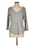 Jennifer Lopez Gray 3/4 Sleeve Top Size L - photo 1