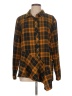 Susan Graver Plaid Yellow Long Sleeve Blouse Size L - photo 1