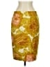 Talbots 100% Cotton Print Yellow Formal Skirt Size 4 (petite) - photo 1