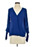 West Kei 100% Polyester Blue 3/4 Sleeve Blouse Size S - photo 1