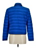 Maggy L 100% Silk Chevron-herringbone Blue Silk Blazer Size 8 - photo 2