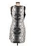 Reed 100% Polyester Graphic Silver Cocktail Dress Size L - photo 2
