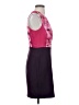 Calvin Klein 100% Polyester Color Block Purple Cocktail Dress Size 0 - photo 4