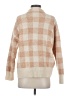 MNG Checkered-gingham Tan Pullover Sweater Size S - photo 2