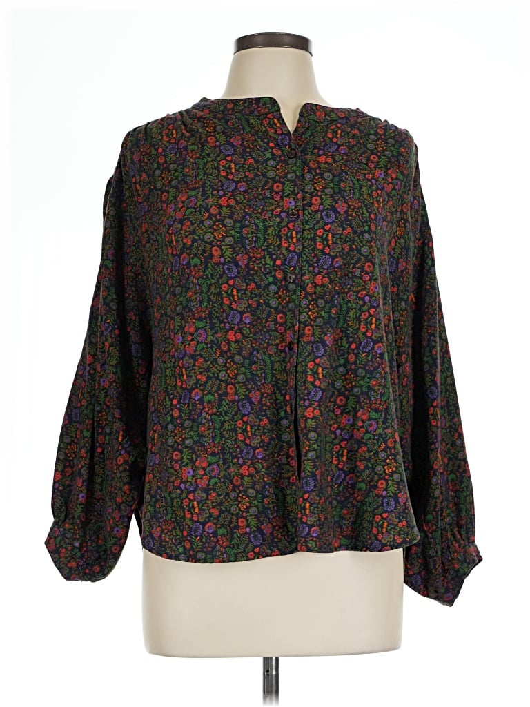 Pre-owned Xirena Long Sleeve Blouse In Green