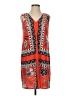 Halogen 100% Polyester Graphic Red Casual Dress Size S - photo 1
