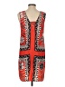 Halogen 100% Polyester Graphic Red Casual Dress Size S - photo 2