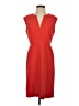 Ann Taylor Solid Red Orange Cocktail Dress Size 4 - photo 1