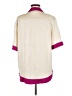 Zara Color Block Ivory 3/4 Sleeve Button-Down Shirt Size M - photo 2