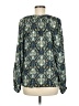 Lovestitch Paisley Teal Long Sleeve Blouse Size M - photo 2