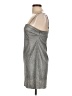 Pins and Needles Metallic Silver Cocktail Dress Size L - photo 5