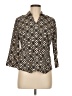 Alfani Black 3/4 Sleeve Button-Down Shirt Size 8 - photo 1