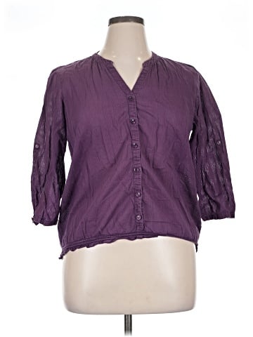 SONOMA life + style 3/4 Sleeve Button-Down Shirt (view 1)