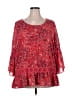Assorted Brands 100% Polyester Red 3/4 Sleeve Blouse Size 2X - photo 1