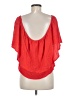 Holding Horses 100% Rayon Red Short Sleeve Blouse Size L - photo 2